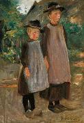 Max Liebermann Zwei hollandische Kinder Sweden oil painting artist